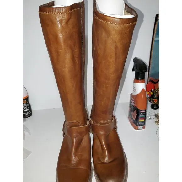 Frye Women's Leather Boots Equestrian Horse Riding High Top Size 8