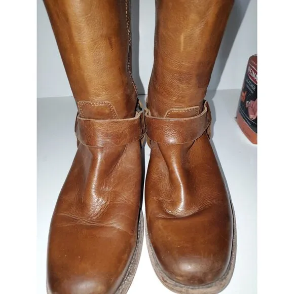 Frye Women's Leather Boots Equestrian Horse Riding High Top Size 8