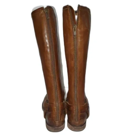 Frye Women's Leather Boots Equestrian Horse Riding High Top Size 8