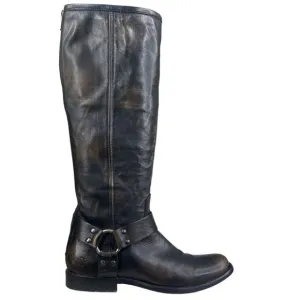 Frye Women’s Melissa Brown Distressed Harness Riding Boots Size US 7