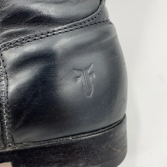 Frye Womens Melissa Button Tall Boots Size 6 Black Knee Riding Equestrian Vtg