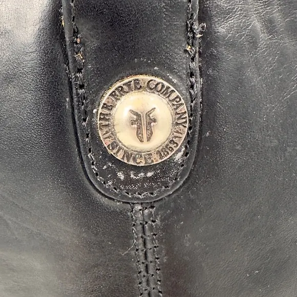 Frye Womens Melissa Button Tall Boots Size 6 Black Knee Riding Equestrian Vtg