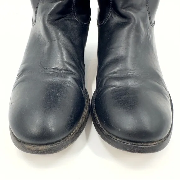 Frye Womens Melissa Button Tall Boots Size 6 Black Knee Riding Equestrian Vtg