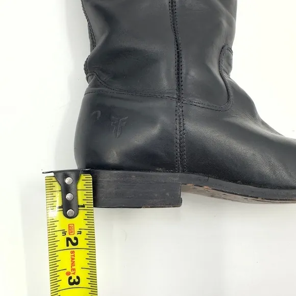 Frye Womens Melissa Button Tall Boots Size 6 Black Knee Riding Equestrian Vtg