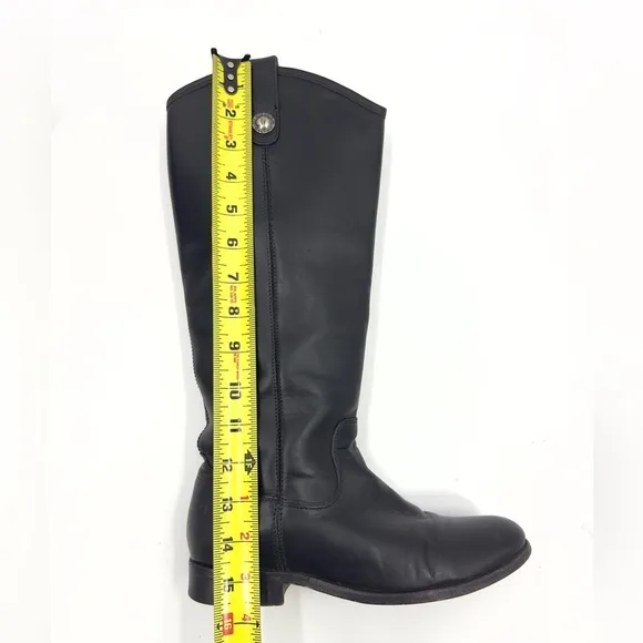 Frye Womens Melissa Button Tall Boots Size 6 Black Knee Riding Equestrian Vtg