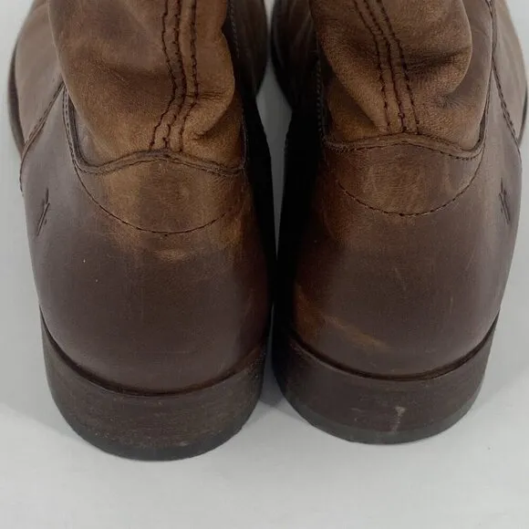 Frye Women's Size 7 Melissa Button Cognac Brown 75449 Equestrian Riding Boots