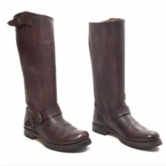 Frye Womens Veronica Slouch Riding Leather Tall Western Boots shoes sz 6.5