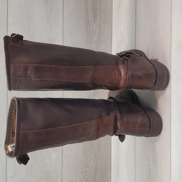 Frye Womens Veronica Slouch Riding Leather Tall Western Boots shoes sz 6.5