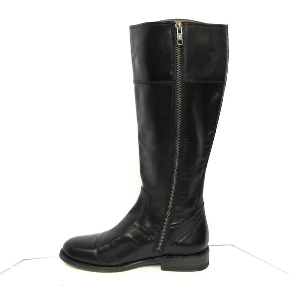 Frye Jayden D Ring Leather Boots in Black SZ 8 1/2