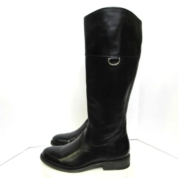 Frye Jayden D Ring Leather Boots in Black SZ 8 1/2