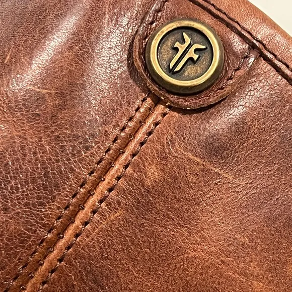 🛍️Frye⚡️Melissa Button Cognac Leather Knee High Boot Western Riding 11