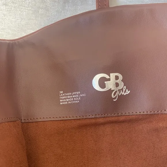 GB Girls Soft Brown Leather Equestrian Riding Boots NWOB