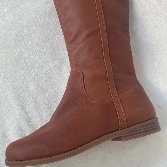 GB Girls Soft Brown Leather Equestrian Riding Boots NWOB