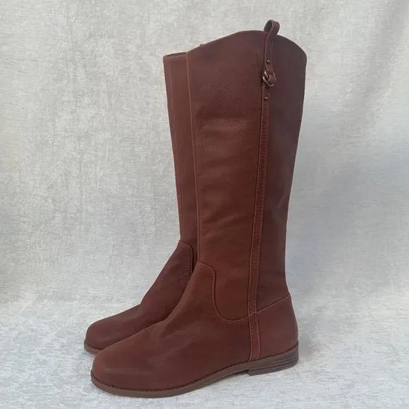 GB Girls Soft Brown Leather Equestrian Riding Boots NWOB