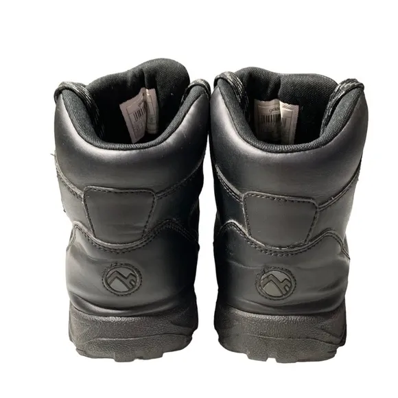 Gelert Mens Leather Walking Boots size 7.5 black coated leather