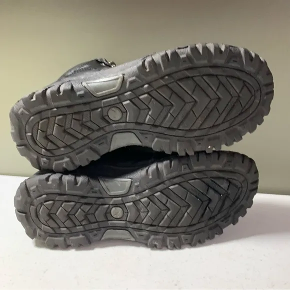 Gelert Mens Leather Walking Boots size 7.5 black coated leather