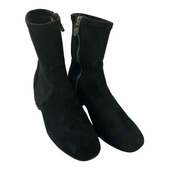 Gentle Souls Kenneth Cole Emily Black Suede Leather Ankle Boots Size 7 E…
