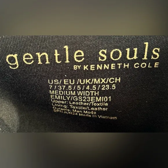 Gentle Souls Kenneth Cole Emily Black Suede Leather Ankle Boots Size 7 E…
