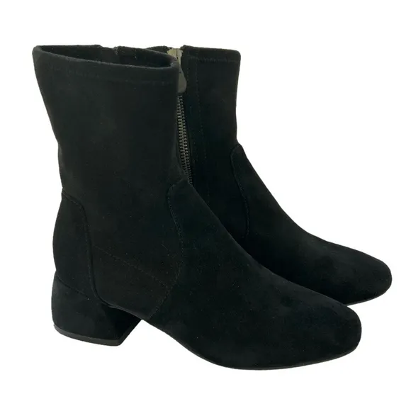Gentle Souls Kenneth Cole Emily Black Suede Leather Ankle Boots Size 7 E…