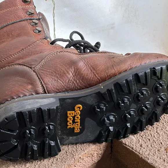 Georgia Boot Mens 8&quot; Logger 9W Brown GB00260 Waterproof insulated 3M Workwear