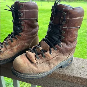 Georgia Boot Mens 8&quot; Logger 9W Brown GB00260 Waterproof insulated 3M Workwear