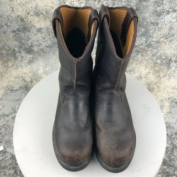 Georgia Boot Men's Size 10.5M Thermal-Tec Brown Steel Toe Wellington Work Boots