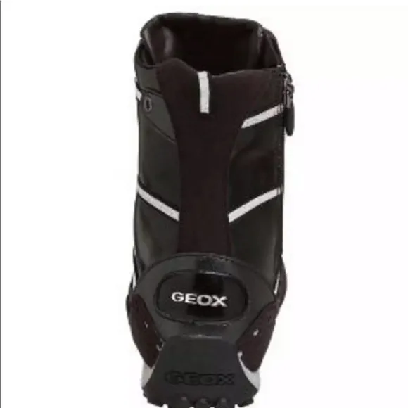 GEOX GIRLS SNEAKERS BOOTS WATERPROOF BLACK SZ 13