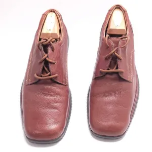 Geox Respira Lace up Pebbled Mens Brown Leather Shoes Size 45 - US-12