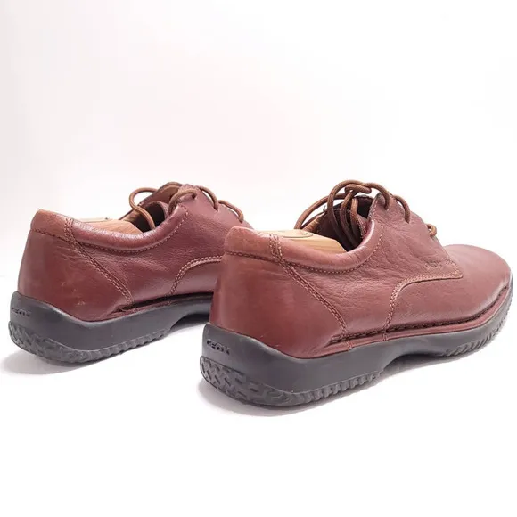 Geox Respira Lace up Pebbled Mens Brown Leather Shoes Size 45 - US-12