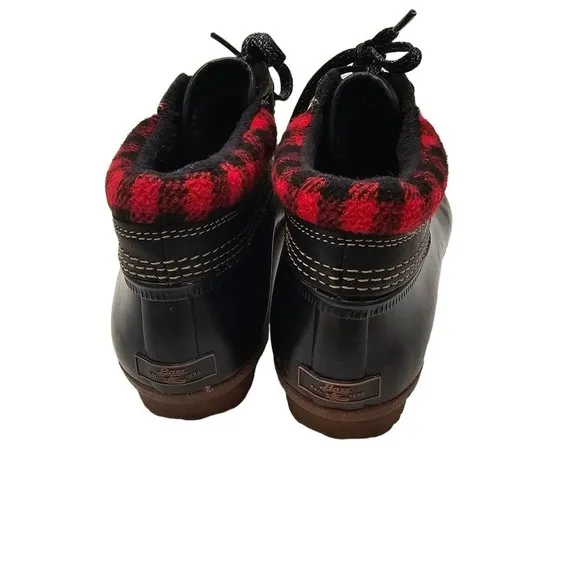 G.H. Bass Duck Boots Womens 7 Buffalo Plaid Waterproof Rain Snow Hiking