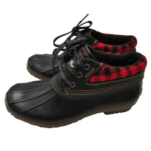 G.H. Bass Duck Boots Womens 7 Buffalo Plaid Waterproof Rain Snow Hiking