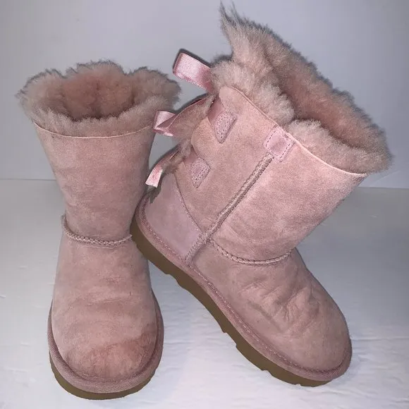 Girl's Pink UGG Boots with Bows