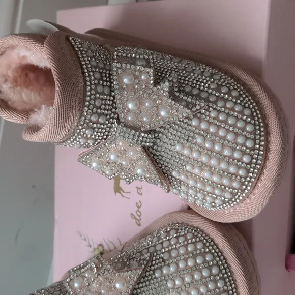 Girls rhinestone winter boots