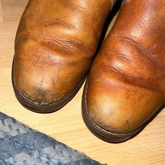 Glastonbury Travelers Authentic 1970s 100% Sheepskin Winter Leather Boots