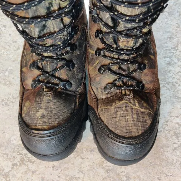Golden Retriever 1000gm Men’s Hunting Boots 4100 Camo Brown Lace Up Size 8.5 W