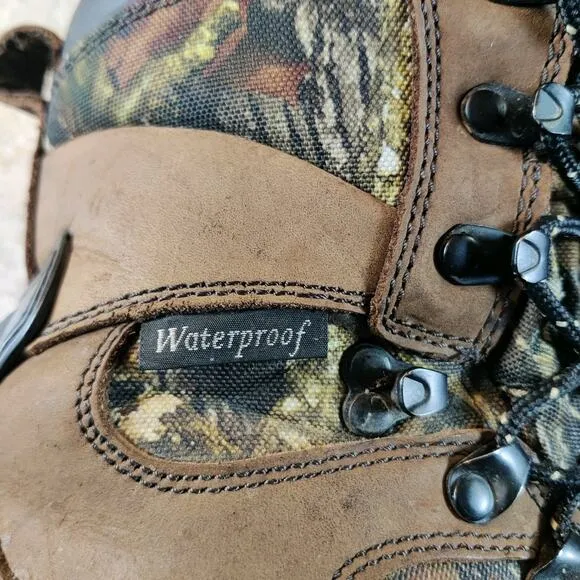 Golden Retriever 1000gm Men’s Hunting Boots 4100 Camo Brown Lace Up Size 8.5 W