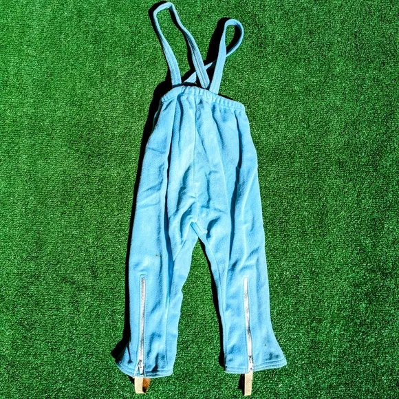 Handmade Retro 1970s Baby Blue Winter Coat/Overall/Hat 3Pc Vintage 18-24mths Set