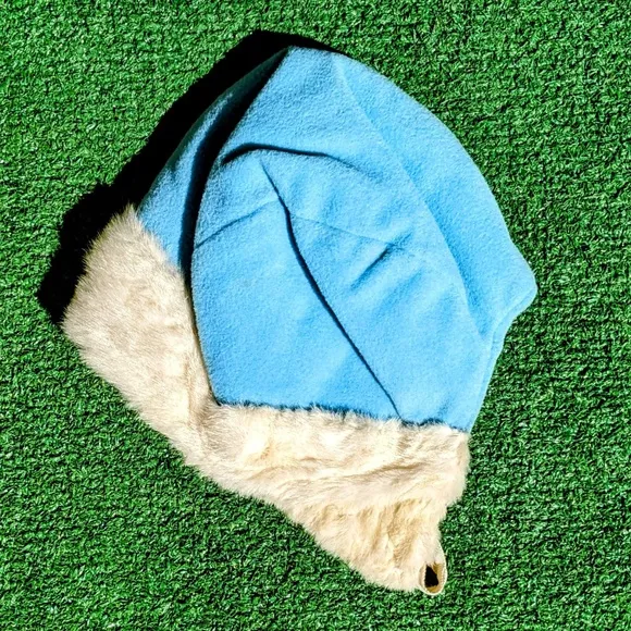 Handmade Retro 1970s Baby Blue Winter Coat/Overall/Hat 3Pc Vintage 18-24mths Set