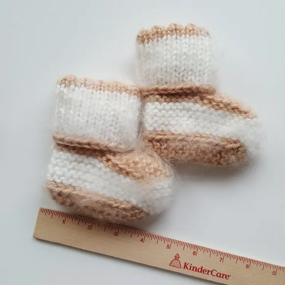 Handmade Wool Kids Booties / Style 12