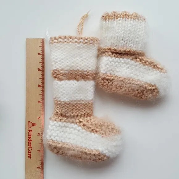 Handmade Wool Kids Booties / Style 12