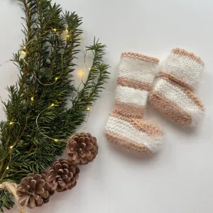 Handmade Wool Kids Booties / Style 12