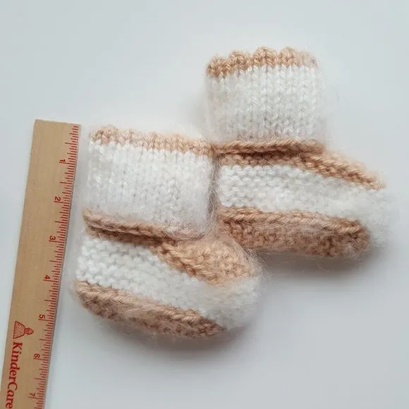 Handmade Wool Kids Booties / Style 12