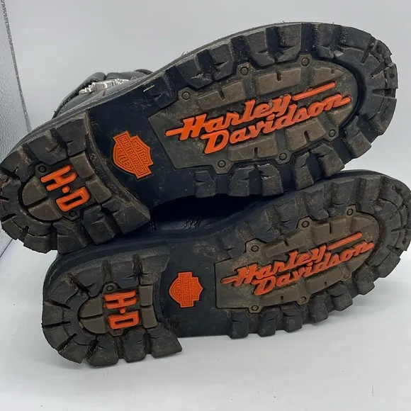 Harley Davidson Leather Black Boots ladies Size 6