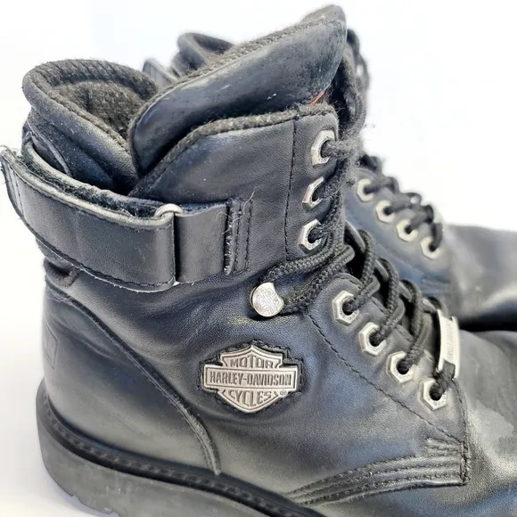 Harley-Davidson Mens Leather Lace Up Riding Boots
