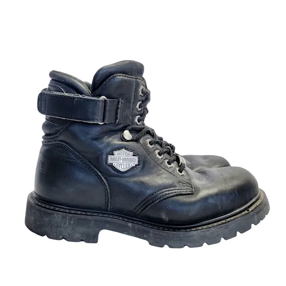 Harley-Davidson Mens Leather Lace Up Riding Boots