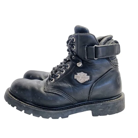 Harley-Davidson Mens Leather Lace Up Riding Boots