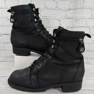 Harley-Davidson Womens Keeler 6-Inch Motorcycle Boots Size 11M D84330 Black Zip