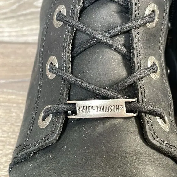 Harley Davidson Archer Black Leather Steel Toe Women’s Sz 7M Motorcycle Boots