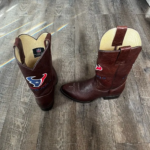 Houston Texans NFL‎ Old Pro Leather Goods Western Boots Size 8