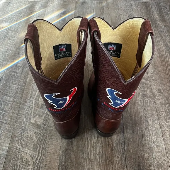 Houston Texans NFL‎ Old Pro Leather Goods Western Boots Size 8